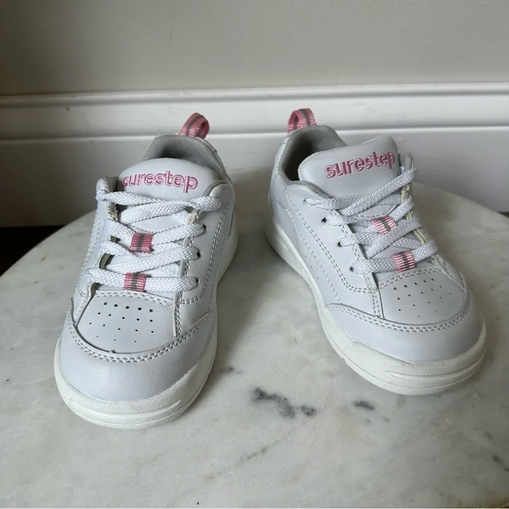 Surestep Toddler Girl Walking Support Shoes sneakers size 9 Pink White - Picture 5 of 11